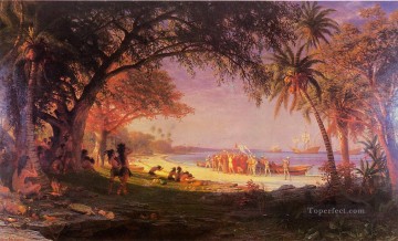El desembarco de Colón Albert Bierstadt Pinturas al óleo